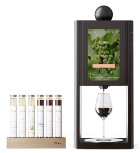 Machine D-Vine avec un support de 6 flacons de vin au verre